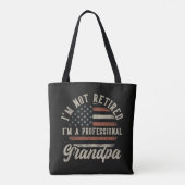 Grappig "Ik Ben Een Professioneel Opa" Pensioen Tote Bag (Achterkant)