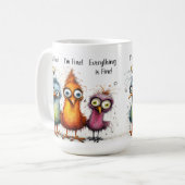 Grappig Ik ben Fijne Eigenzinnige Vogel Koffie Mok (Voorkant links)