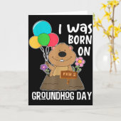 Grappig ik ben geboren op Groundhog Day  Kaart (Gele Bloem)