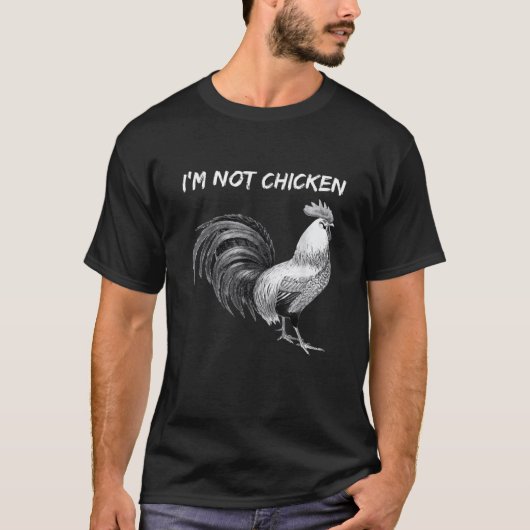 Grappig ik ben geen kip ik ben een haan pun t Shir T-shirt (Voorkant)