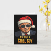 Grappig, ik ben gewoon een chill guy Trump kerst m Kaart (Gele Bloem)