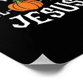 Grappig Ik ben Herfst-o-ween Jesus Halloween Herfs Poster (Hoek)
