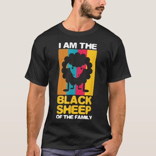 Grappig Ik ben het zwarte schaap van familie Speel T-shirt (Voorkant)