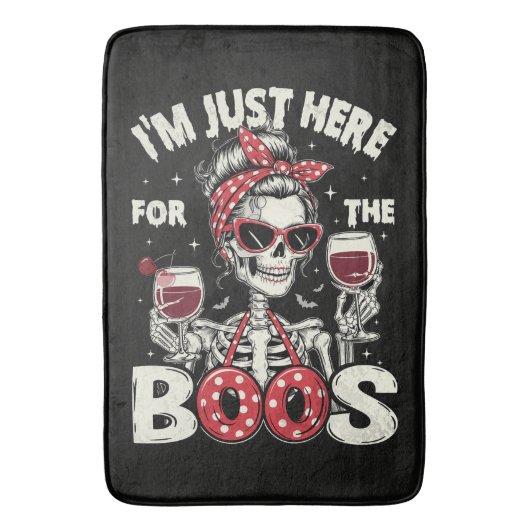Grappig ik ben hier alleen voor de Boos Skeleton Badmat (Voorkant Verticaal)
