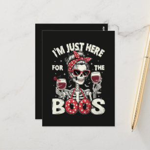 Grappig ik ben hier alleen voor de Boos Skeleton Briefkaart
