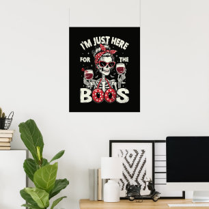 Grappig ik ben hier alleen voor de Boos Skeleton Poster