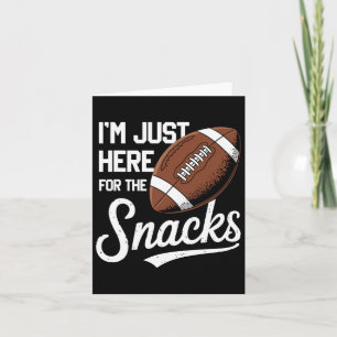 Grappig ik ben hier alleen voor de snacks voetbal kaart