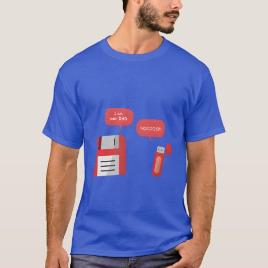 Grappig Ik Ben Je Papa Floppy Disk USB Mannen Vrou T-shirt (Voorkant)