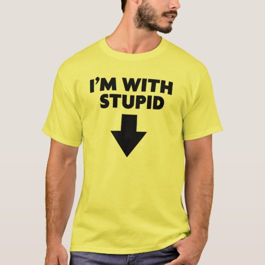 Grappig "Ik ben met stoute" Mannen T-Shirt (Voorkant)