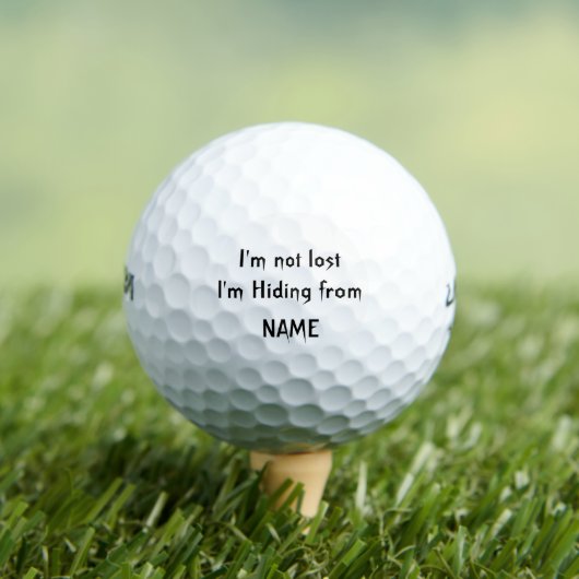 Grappig: "Ik ben niet verdwaald, ik verstop me" Golfballen (Insitu Shirt)