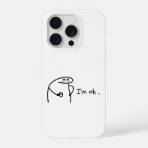Grappig Ik Ben Ok Cartoon Stickman Hoesje Chagrijn