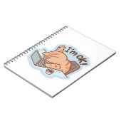 Grappig "Ik ben OK" Moeë Katten Notitieboek - Herk (Linkerzijde)