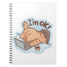 Grappig "Ik ben OK" Moeë Katten Notitieboek - Herk