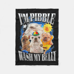 Grappig Ik Ben Pibble Hond Puppies Was Mijn Buik S Fleece Deken