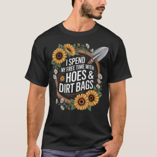 Grappig, ik breng vrije tijd door met schoffels v t-shirt