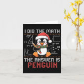 Grappig ik deed de wiskunde Het antwoord is Pinguï Kaart (Gele Bloem)