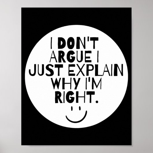 Grappig ik discussieer niet, ik leg gewoon uit waa poster (Voorkant)
