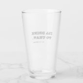 Grappig Ik Drink Daarop Quote Typografie Bier Glas (Achterkant)