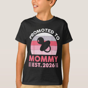 Grappig, ik ga mama worden 2026 Schattig bevorderd T-shirt