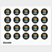 Grappig, ik ging liever op baars vissen ronde sticker (Vel)