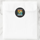 Grappig, ik ging liever op baars vissen ronde sticker (Tas)
