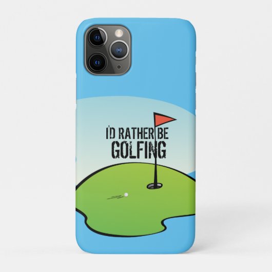 Grappig Ik Golfer Liever Golfen Golf Groen Case-Mate iPhone Case (Achterkant)