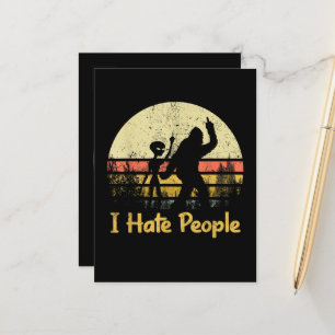 grappig ik haat mensen dames t-shirts aankondigingskaart