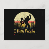 grappig ik haat mensen dames t-shirts aankondigingskaart (Achterkant)