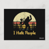 grappig ik haat mensen dames t-shirts briefkaart (Achterkant)