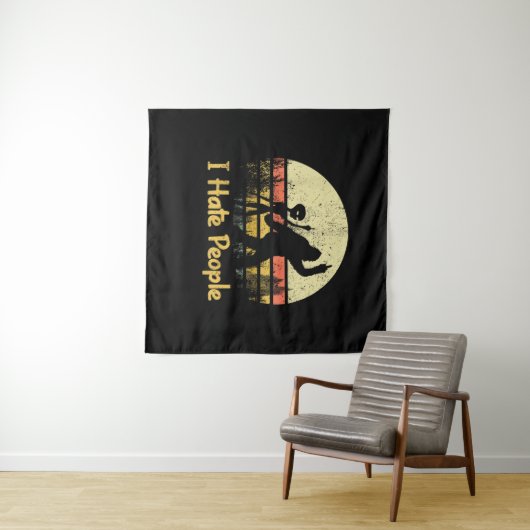 grappig ik haat mensen  wandkleed (In Situ (horizontaal))