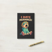 Grappig Ik Haat Ochtenden Slaperig Post-it® Notes (Op bureau)