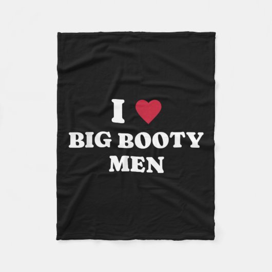Grappig Ik (hart) hou van Big Booty Mannen Quote Fleece Deken (Voorkant)