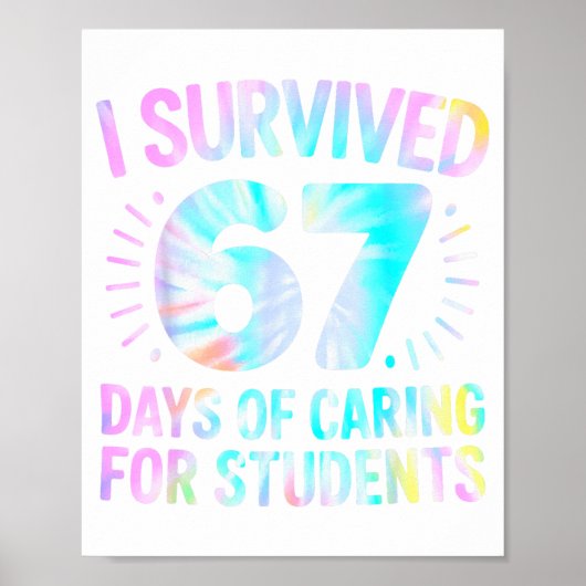 Grappig ik heb 67 dagen schoolverpleegster overlee poster (Voorkant)
