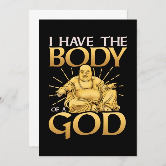Grappig, ik heb het lichaam van een God Buddha Kaart (Voorkant / Achterkant)