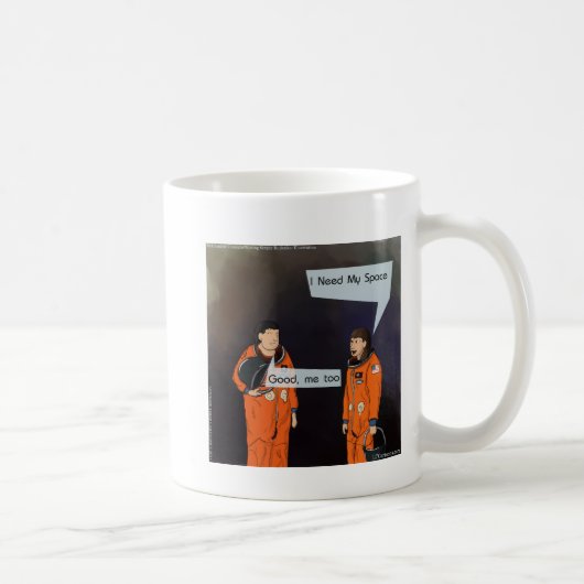 Grappig, ik heb mijn ruimte nodig koffiemok (Rechts)