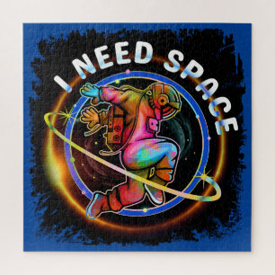 GRAPPIG IK HEB RUIMTE ASTRONAUT MELKWEGSTELSEL LEGPUZZEL