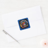 GRAPPIG IK HEB RUIMTE ASTRONAUT MELKWEGSTELSEL NOD VIERKANTE STICKER (Envelop)