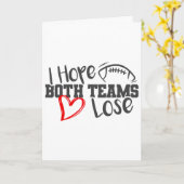 Grappig Ik hoop dat beide teams verliezen Schattig Kaart (Gele Bloem)