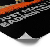 Grappig, ik hou echt van Dminton Poster (Hoek)