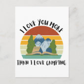 Grappig Ik Hou Meer Van Jou Dan Van Kamperen Feestdagenkaart (Voorkant)