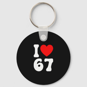 Grappig Ik Hou Van 67 Meme Liefhebber Slang Zes Ze Sleutelhanger