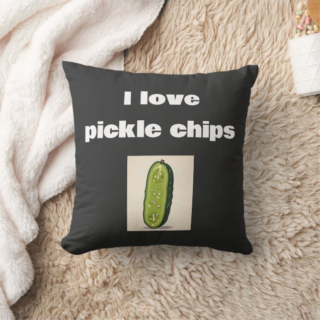 Grappig, ik hou van augurk chips kussen werp kusse (Deken)