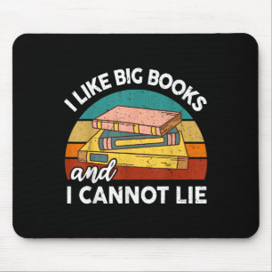 Grappig Ik hou van Big Book Cant Lie Nerd School L Muismat