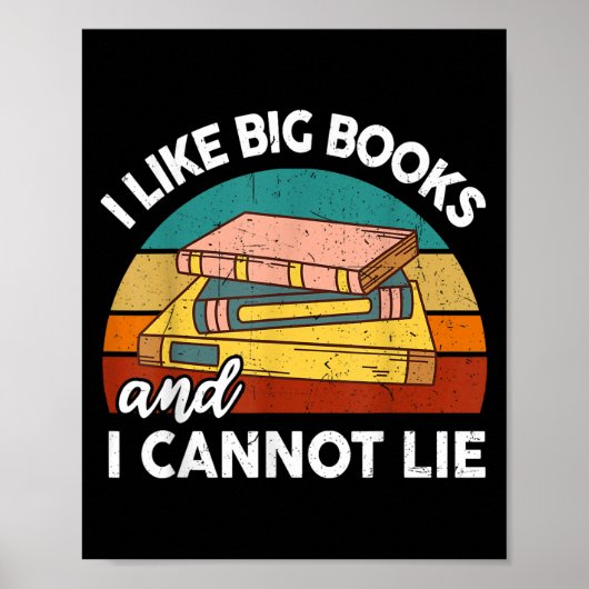 Grappig Ik hou van Big Book Cant Lie Nerd School L Poster (Voorkant)