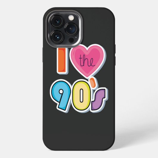 Grappig ik hou van de 90's, 1990's themafeest iPhone hoesje (Achterkant)