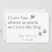 Grappig Ik hou van de hond huisdier Valentijnsdag Feestdagenkaart (Voorkant)