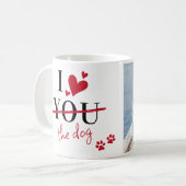 Grappig Ik hou van de hond Valentijns  aangepaste  Koffiemok (Voorkant links)