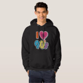 Grappig Ik hou van de jaren '90, 1990's Theme Part Hoodie (Voorkant volledig)
