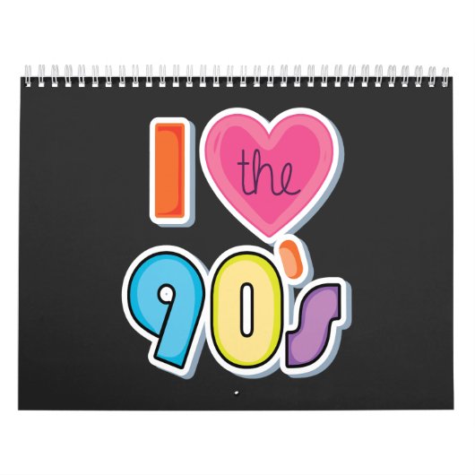 Grappig Ik hou van de jaren '90, 1990's Theme Part Kalender (Hoes)
