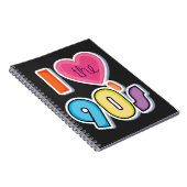 Grappig Ik hou van de jaren '90, 1990's Theme Part Notitieboek (Rechterzijde)